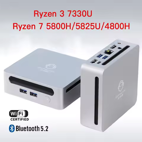 MINI PC Ryzen 7 5800H/5800U/4800H/Ryzen 3 7330U MINI PC Windows 11 Pro DDR4 M.2 SSD WIFI6 BT5.2 Desk