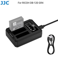 JJC Camera Battery Charger for DB-120 DB120 Ricoh GR4 GR IV Camera Ricoh GRIV USB Type-C Charger