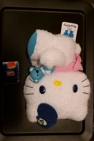 Sanrio Hello Kitty X blue Teddy crossover blue kitty 大毛公仔 絕版珍藏