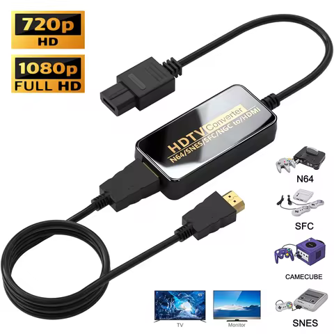 New 1080P HDMI N64 Video Game Converter For Nintendo N64/SNES/SFC HD TV Converter Retro Game Console