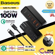 Baseus หัวชาร์จเร็ว 2C+2U 100W GaN2 Pro Quick Charger หัวชาร์จเร็ว 4 พอร์ต รองรับ MacBook Laptop Sma