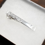 滿月與櫻花 純銀領帶夾