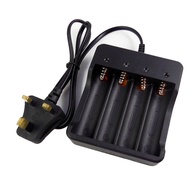 18650Battery Charger Four Slots 3.7V186504Section Fixed Charger Line Charger 18650Charger4Charging British Standard