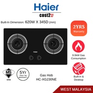 Haier 73cm 2 Burner Built-In Gas Hob | HC-XG230NE (Table Top Glass Hob Gas Stove Dapur Gas Cooker )