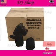 Charcoal Briquette. 3kg Briket Arang Hexagonal