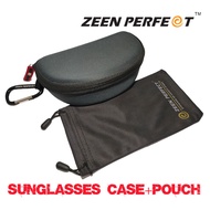 กล่องแว่นตา+ซองแว่น ZEEN PERFECT ทรงแตงโมหั่น ขนาด 170x100x58 mm. zipper with calabiner free