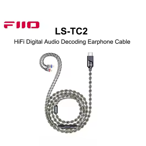 FiiO LS-TC2 DSP Type-C HiFi Digital Audio Decoding Upgrade Earphone Cable 0.78mm 2Pin Built-in DAC C