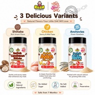 Rush Baby Food Seasoning Powder Halal – Chicken 40g / Cheese 35g / Anchovy 40g – Natural Taste Enhan