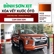 Sơn Xịt Xóa Vết Xước Cho Xe MITSUBISHI TRITON Màu CAM ÁNH KIM Code M08 - ORANGE METALLIC Chính Hãng 