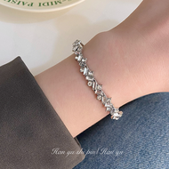 【Ready stock】INS extravagant irregular Fujiman bracelet Zircon high-grade exquisite Opening bracelet