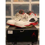 Authentic Jordan 5 Retro Low Fire Red with Box Size 10
