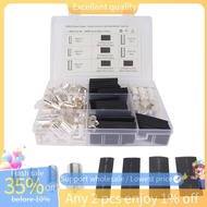 In stock-215 PCS AWG 4 2 1 2/0 Wire Ferrule Silver Plated Copper Crimp Connector with Heat Shrink Tu