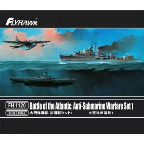 Flyhawk FH1120 1/700 Battle of the Atlantic : Anti-Submarine Warfare Set I - Scale Model Kit