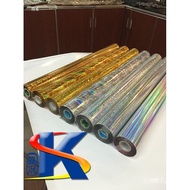 Just Manufacturer Electrochemical Aluminum 75 Plastic Laser Stamping Gilding Paper Yuan Silver Produ