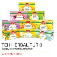 Turkish Herbal Tea Sachet | Chamomile Linden Fennel Diet Green Sage Tea