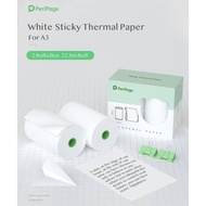 Peripage WHITE STICKER PAPER A3 80MM Original Thermal STICKER PAPER Receipt