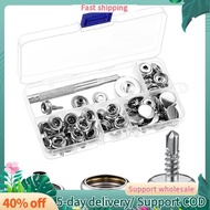 24 Set Boat Canvas Snaps Kit Tool 74 Pcs Stainless Steel  Boat Cover Snaps Metal Snaps 3/8 Inch Sock