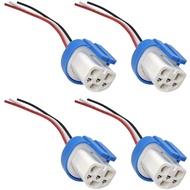 4Pcs 9007 9004 HB1 HB5 High Temperature Ceramic Headlight Plug Pigtail - Male Wire Harness for Headl