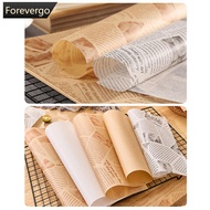 FOREVERGO 50pcs/100pcs Disposable Oil Proof Paper Food Bread Sandwich Burger Fries Wrapping Baking T