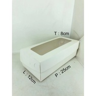 5PCS WHITE MICA BOX 25X12X8 IVORY LAMINATED 365 GSM