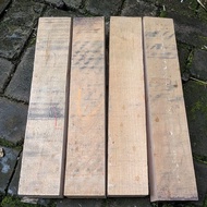 Maple white alder wood block 5.5 x 7 x 44 cm