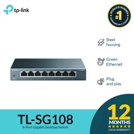 TP-Link TL-SG108 8-Port 10/100/1000Mbps Desktop Switch | Gigabit Ethernt Switch Hub 8 Port | TP LINK