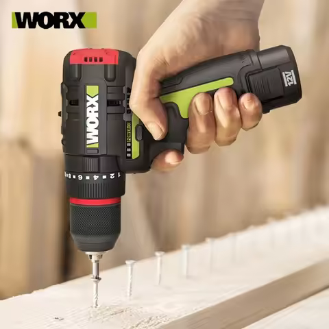 WORX WU131X Cordless Impact Drill 40Nm 1800rpm 27000bpm Brushless Motor Electric Screwdriver 12V Bat