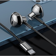 Tai nghe có dây Pisen Metalic Semi-In-Ear LV-TC02 cổng Type-C màu đen - Hàng chính hãng