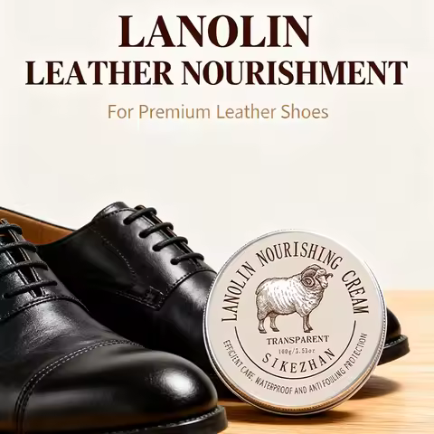 Professional Lanolin Leather Shoe Cream,Shoe Conditioner Balsam for Waterproof&Shining,Leather Care 