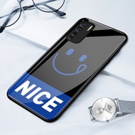 Case For OPPO A91 Reno 3 F15 Phone Mirror Smile Face Nice Hard Beautiful Shockproof Cartoon Mobile