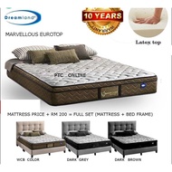 DREAMLAND MARVELLOUS LATEX TOP ( KING SIZE MATTRESS  NO BED FRAME)弹簧床褥天然乳胶面层，不包床架