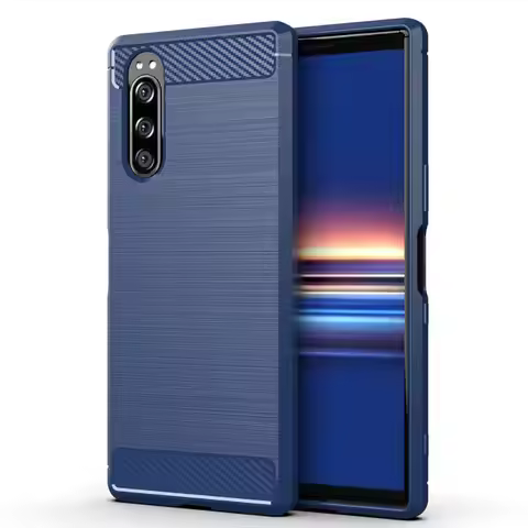 For Sony Xperia 1 5 10 II Case Carbon Fiber Skin Soft Silicone TPU Cover Case For Sony Xperia 1II 5I