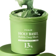 P.CALM Holy Basil Bubble Deep Mask – Holy Basil & Carbonated Water for Pores & Blackheads, Korean Cl