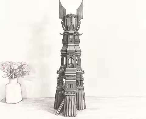 IN STOCK 2359 PCS Black Tower Home decorations compatible 10237 Blocks Bricks Educational Toys Birth