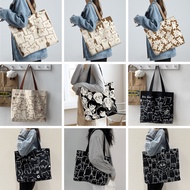 TSK - BiuBiu Cat Totebag with Abstract Dinir Motif tote bag
