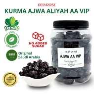 Kurma Ajwa Aliyah Madinah AA VIP Dates Organic Buah Original Premium Borong Halal 1KG | DELYROSE