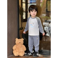 Dokma (8-14.2kg) Children's Long-Sleeved Shirt Set Bamboo Fiber Cloth DT164 Baby Long-Sleeve Clothes
