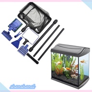 Shanshan 6-in-1 Aquarium Fish Tank Cleaning Tool Set Glass Brush Fish Net Cleaner Tool
