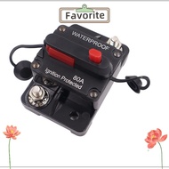 FAVORITEGOODS Circuit Breaker, Metal Overcurrent Protection Circuit Breaker Switch, Recoverable Volt