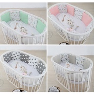 WMMB 6 Pcs Baby Cot Bumper Newborn Bed Soft Cotton Protector Pillows Infant Cushion Mat Nursery Bedding