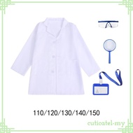 [CuticatefaMY] Kids Doctor Coat Pretend Play Toy Gift Long Sleeve Lab Coat for Kids Children