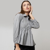 KEMEJA Monellina Shirt 601145 Grey XL cool Y2E7 trendy soft premium quality casual simple Pay on Del