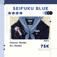 Seifuku Blue Cosplay Rental Costume Rental