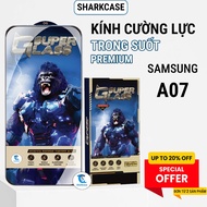Samsung A07 premium transparent tempered glass full screen sharkcase phone screen protector