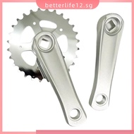 【BETL】❥28T 114mm Kids Bike Crankset Single Speed Crank Set Square Hole ❥