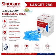 SINOCARE  JARUM LANCET  28G  Sinocare Sinodraw Blood Lancet 28G 50 pcs