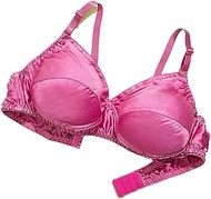 Women's 100% Mulberry Silk Everyday Bra Printed No Underwire Triangle Bras Plus Size Sexy Double-Sid