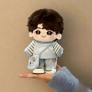 Spring 20cm Baby Clothes Cotton Doll Clothes Cream Yellow Blue Bear Suit Striped Fake Two-Piece Swea