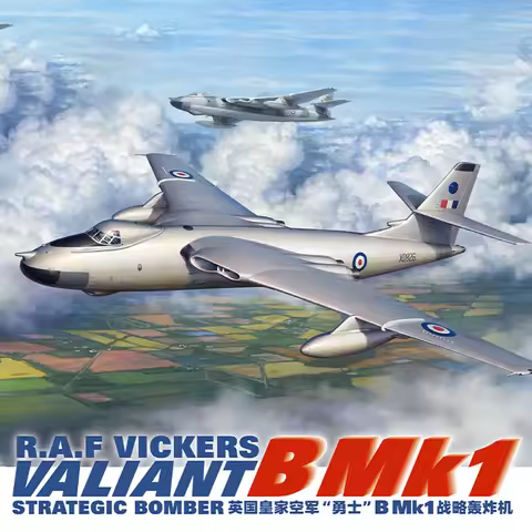 Great Wall Hobby L1010 1/144 R.A.F. Vickers Valiant B Mk1 Strategic Bomber Aircraft Scale Model Kit