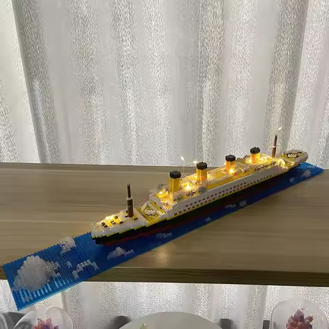 Titanic Micro Mini Brick Building Toys Kit: 3D Ship Model Set, Home Decor, Perfect Gift, A Nostalgic